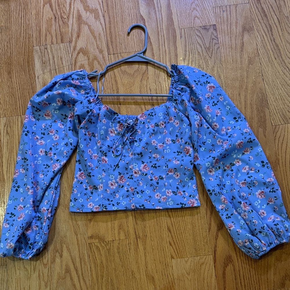 Abercrombie & Fitch Blue Floral Blouse